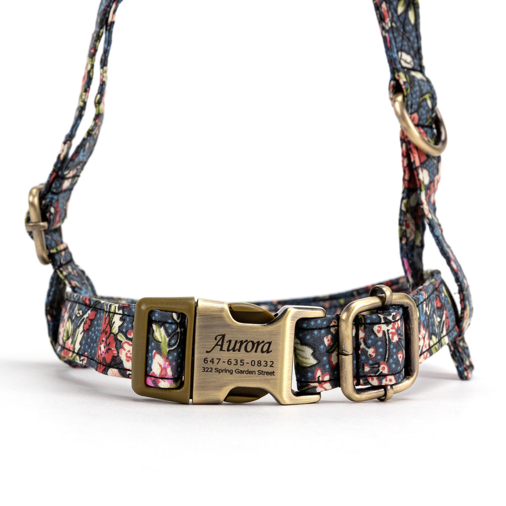 No Pull Dog Harness Bouquet Grey