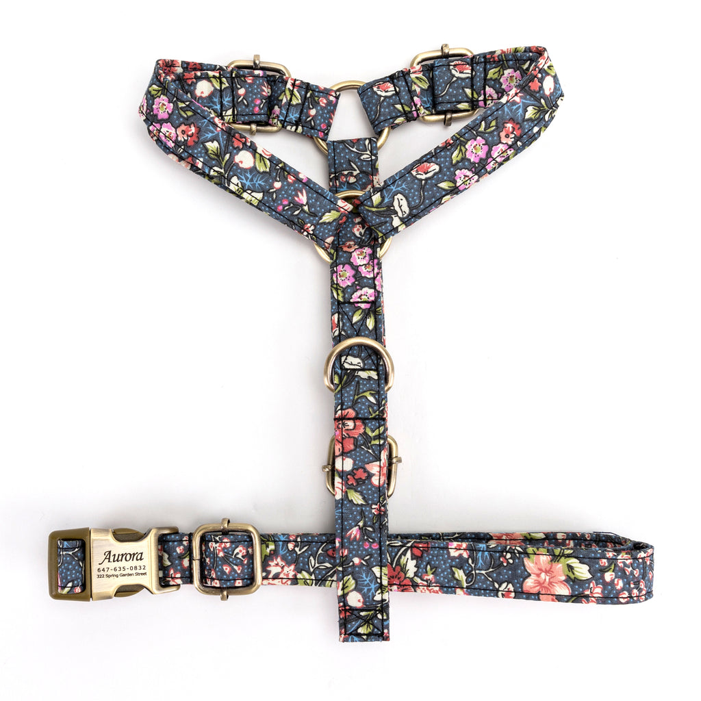 No Pull Dog Harness Bouquet Grey