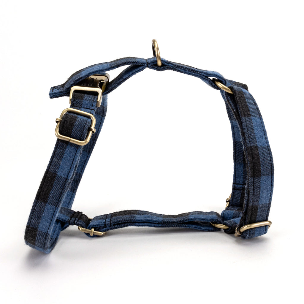 No Pull Dog Harness Plaid Blue