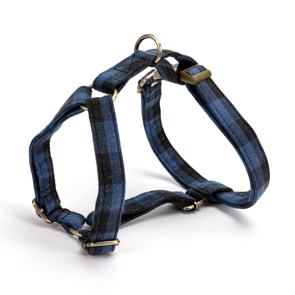 No Pull Dog Harness Plaid Blue