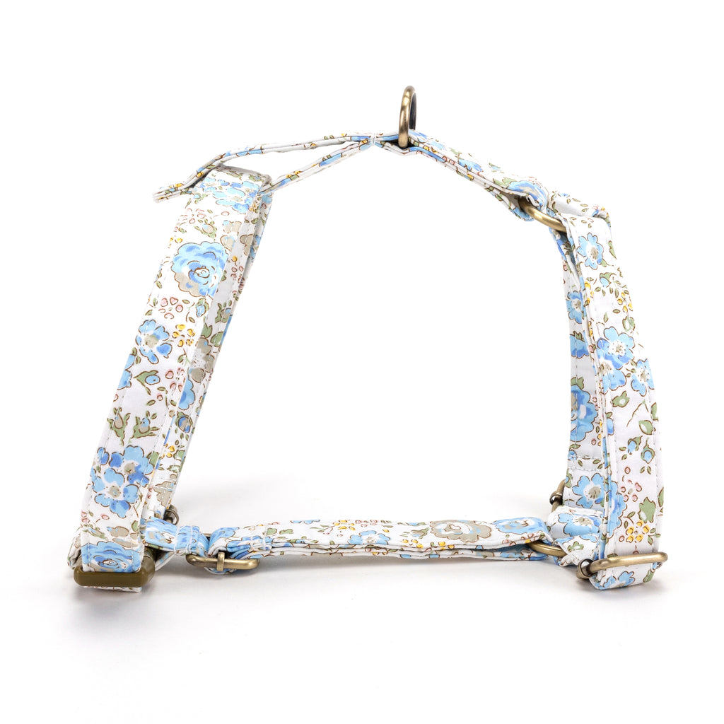 No Pull Dog Harness Vintage Rose Blue
