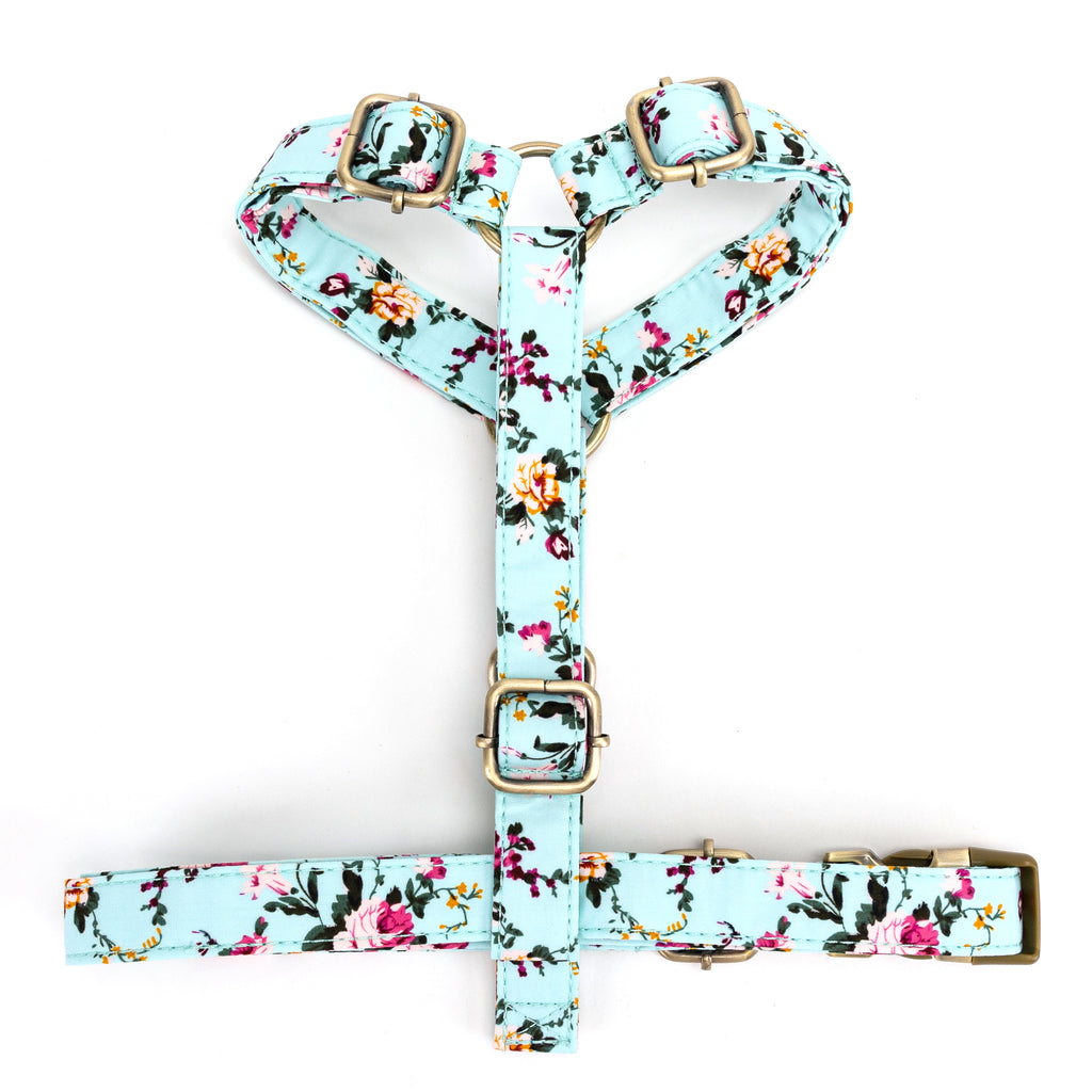 No Pull Dog Harness Bouquet Blue
