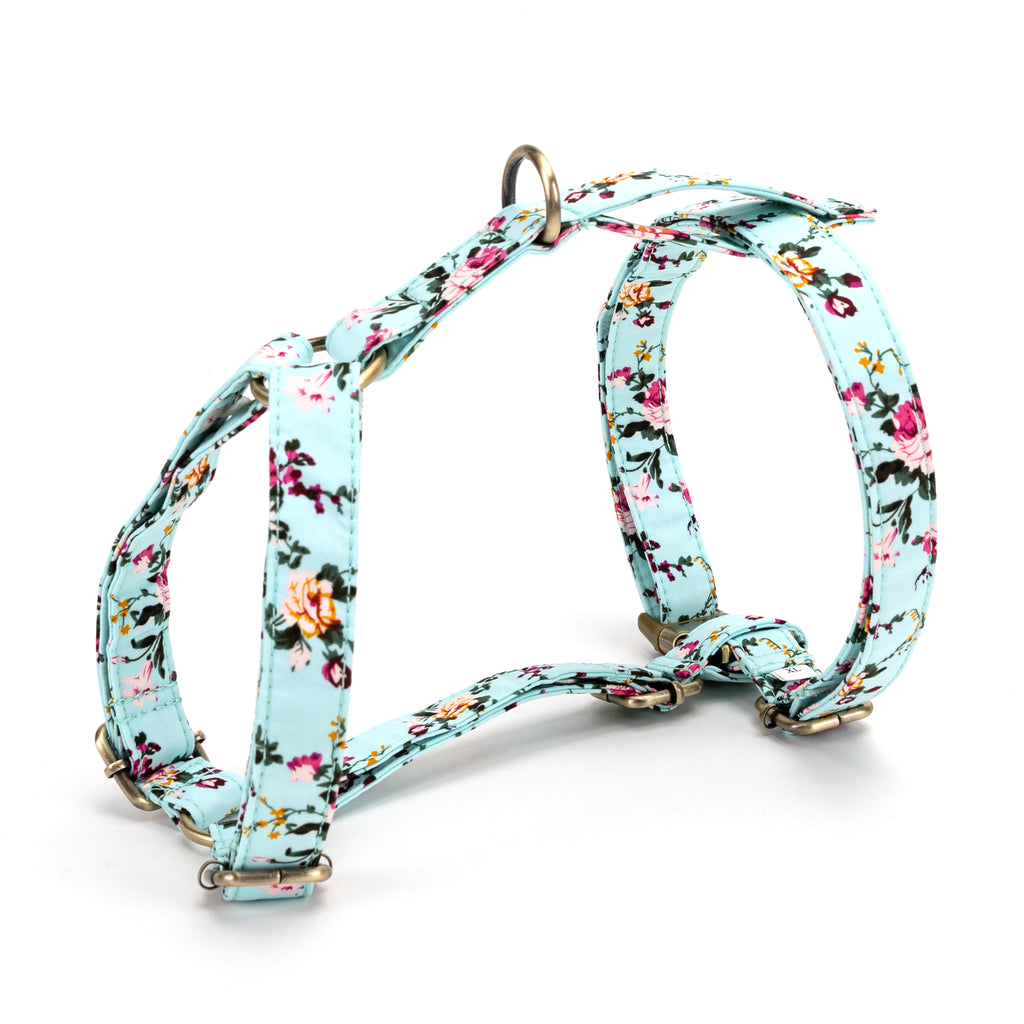 No Pull Dog Harness Bouquet Blue