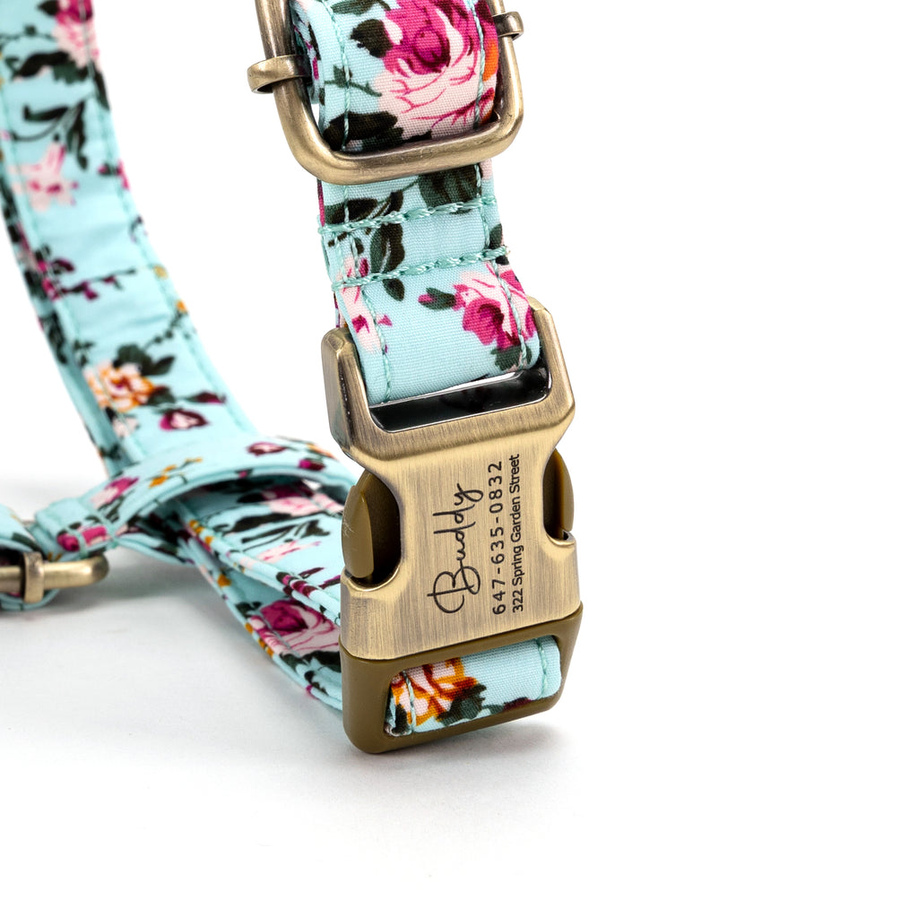 No Pull Dog Harness Bouquet Blue