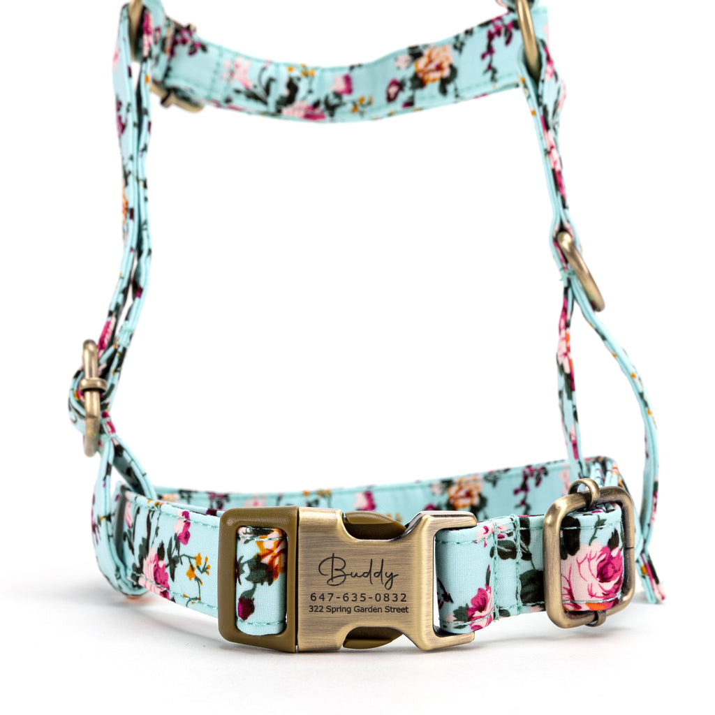 No Pull Dog Harness Bouquet Blue