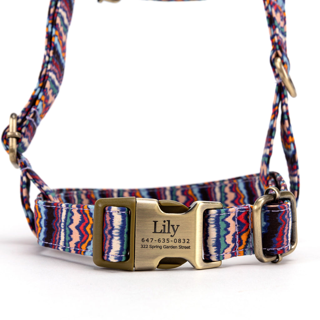 No Pull Dog Harness Stripes ethnic