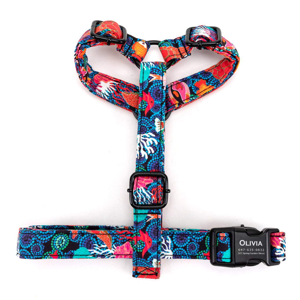 100% Cotton Adjustable No Pull Dog Harness Seaworld TOP