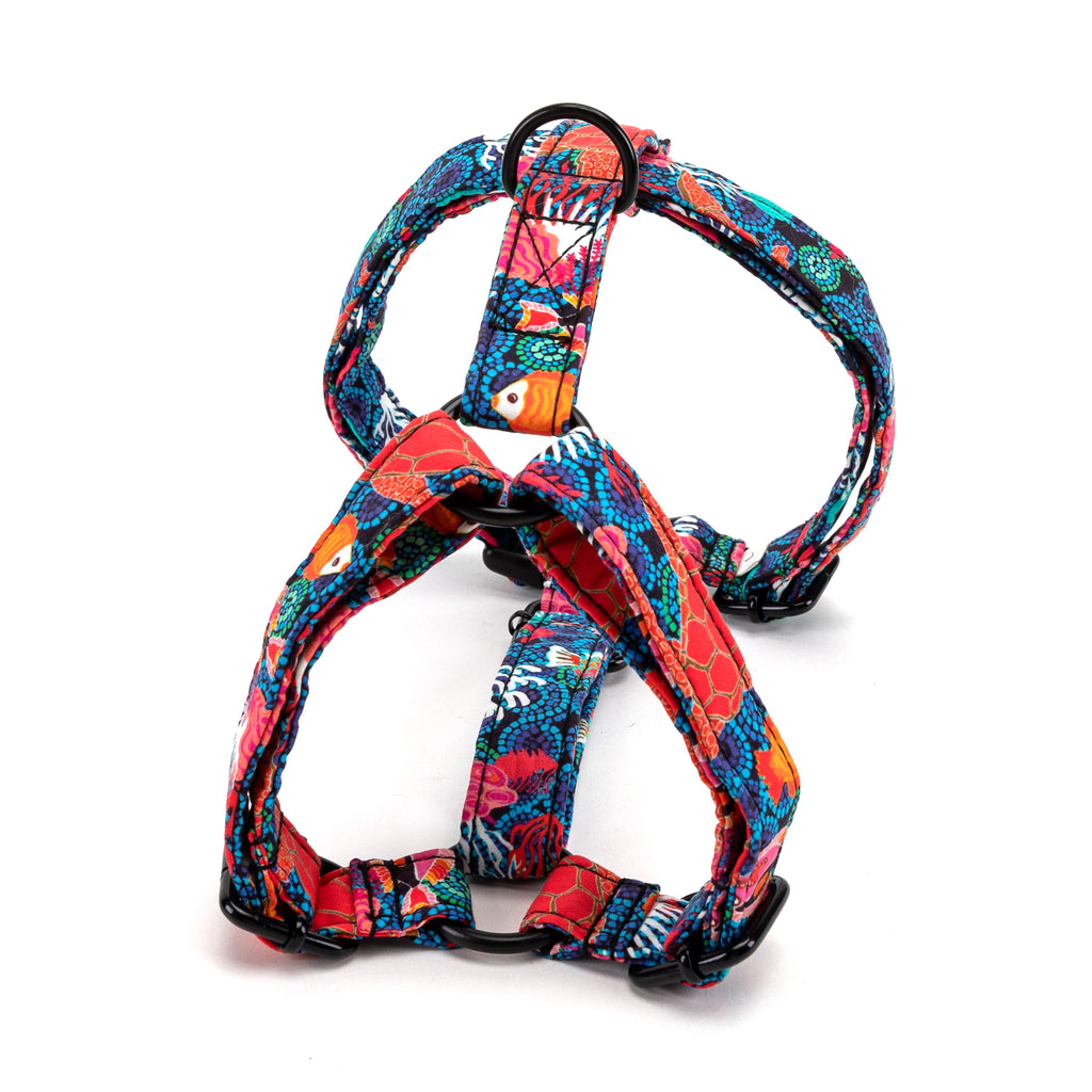 100% Cotton Adjustable No Pull Dog Harness Seaworld BACK