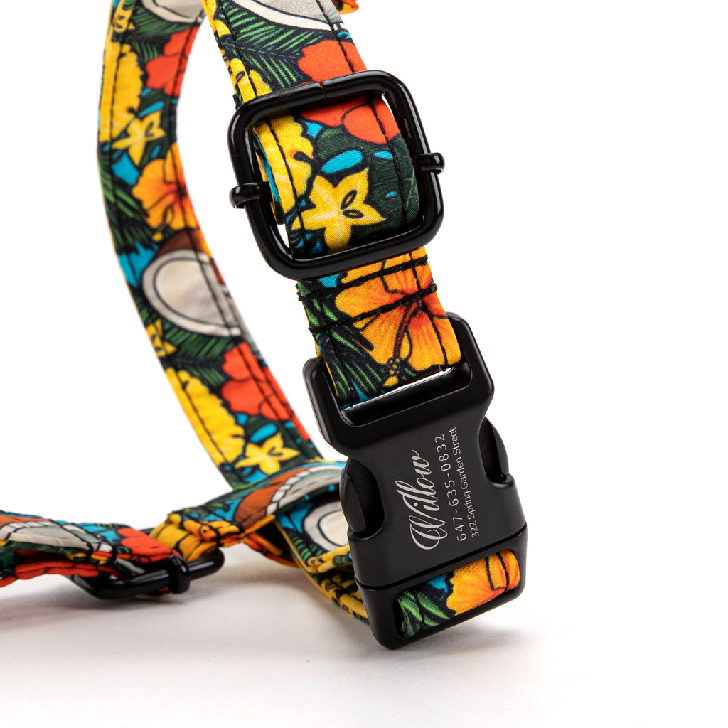 100% Cotton Adjustable No Pull Dog Harness Coconuts detail