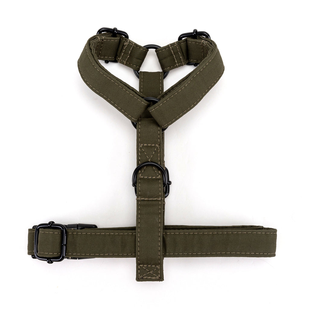 100% Cotton Adjustable No Pull Dog Harness  Military Green bottom