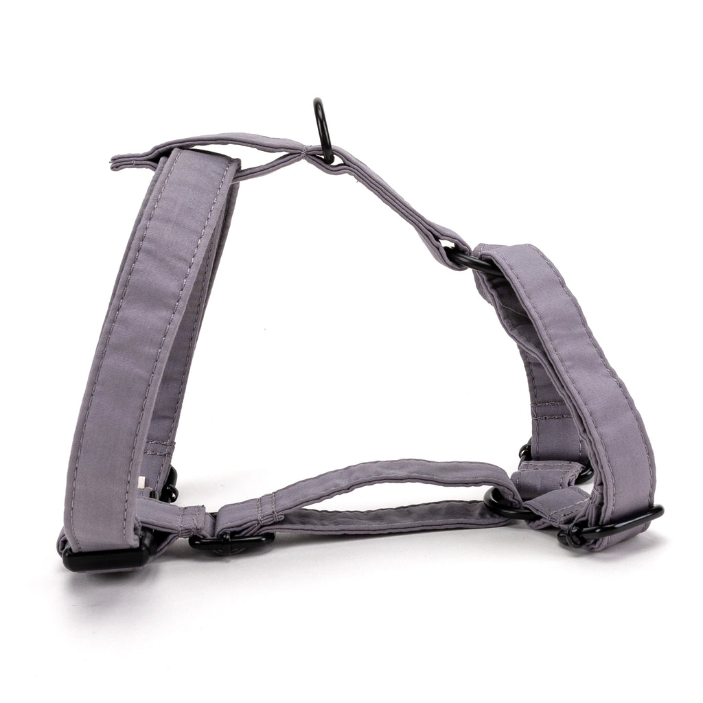100% Cotton Adjustable No Pull Dog Harness Light Grey MAIN