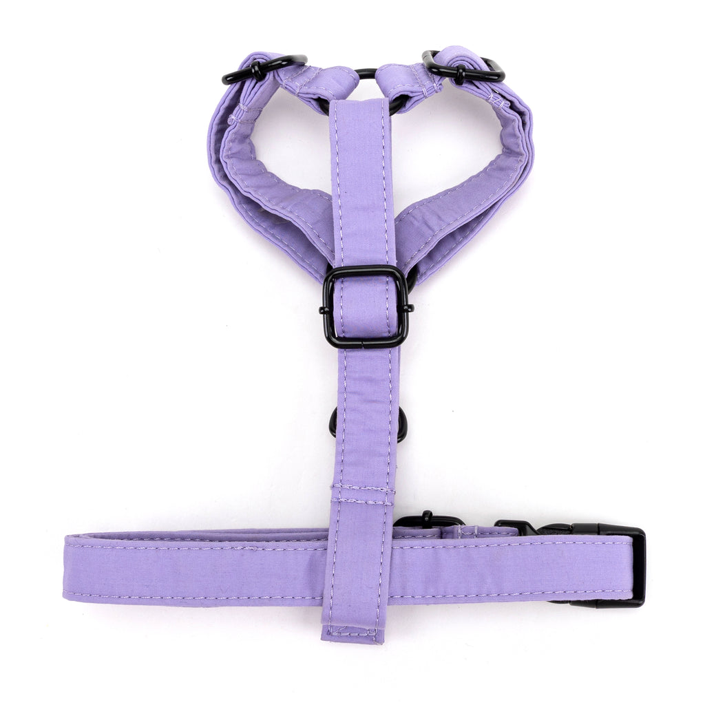 100% Cotton Adjustable No Pull Dog Harness Lavender BOTTOM