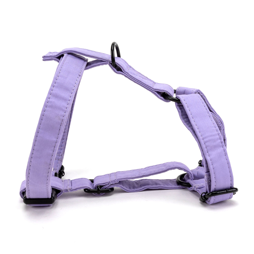 100% Cotton Adjustable No Pull Dog Harness Lavender MAIN