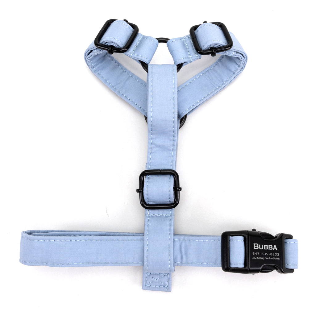 100% Cotton Adjustable No Pull Dog Harness Blue TOP