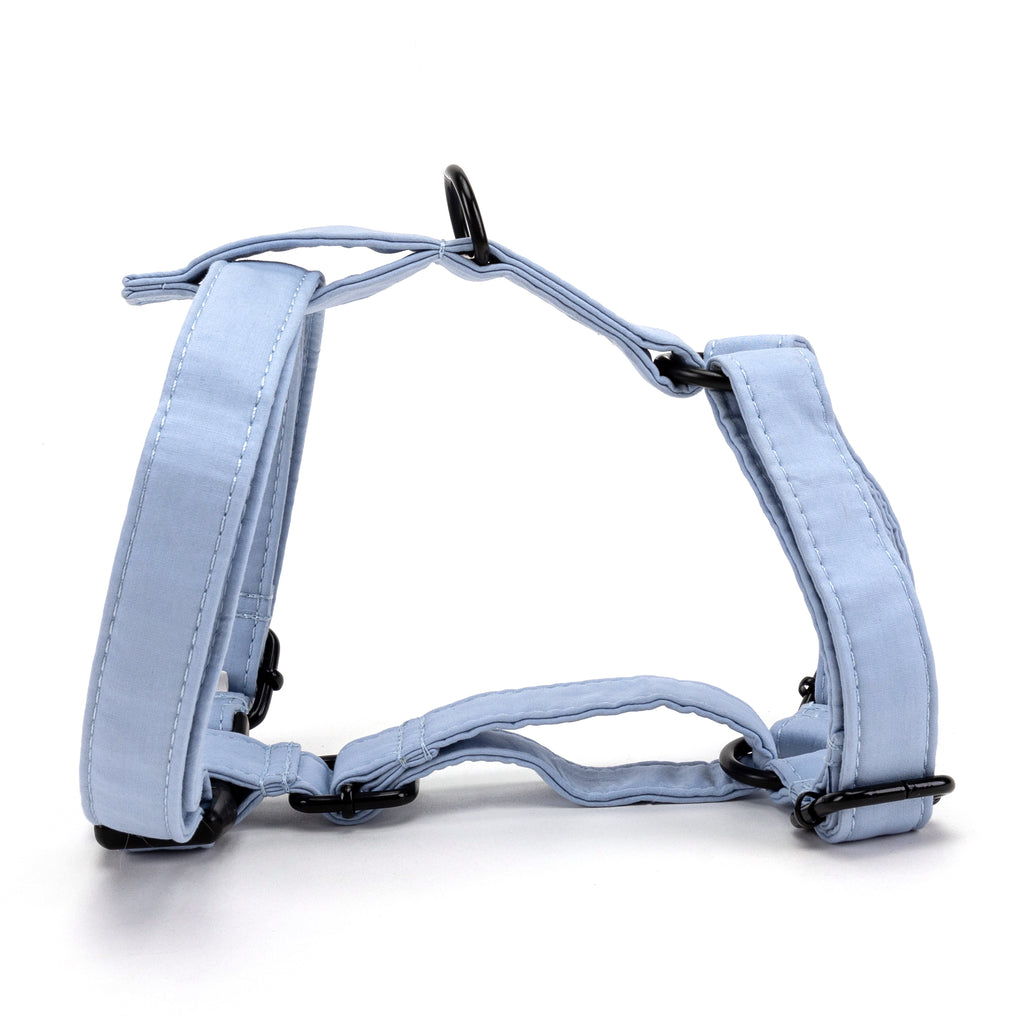 100% Cotton Adjustable No Pull Dog Harness Blue MAIN