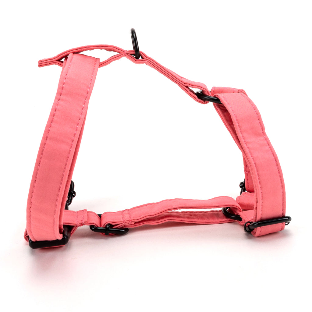 100% Cotton Adjustable No Pull Dog Harness Coral MAIN