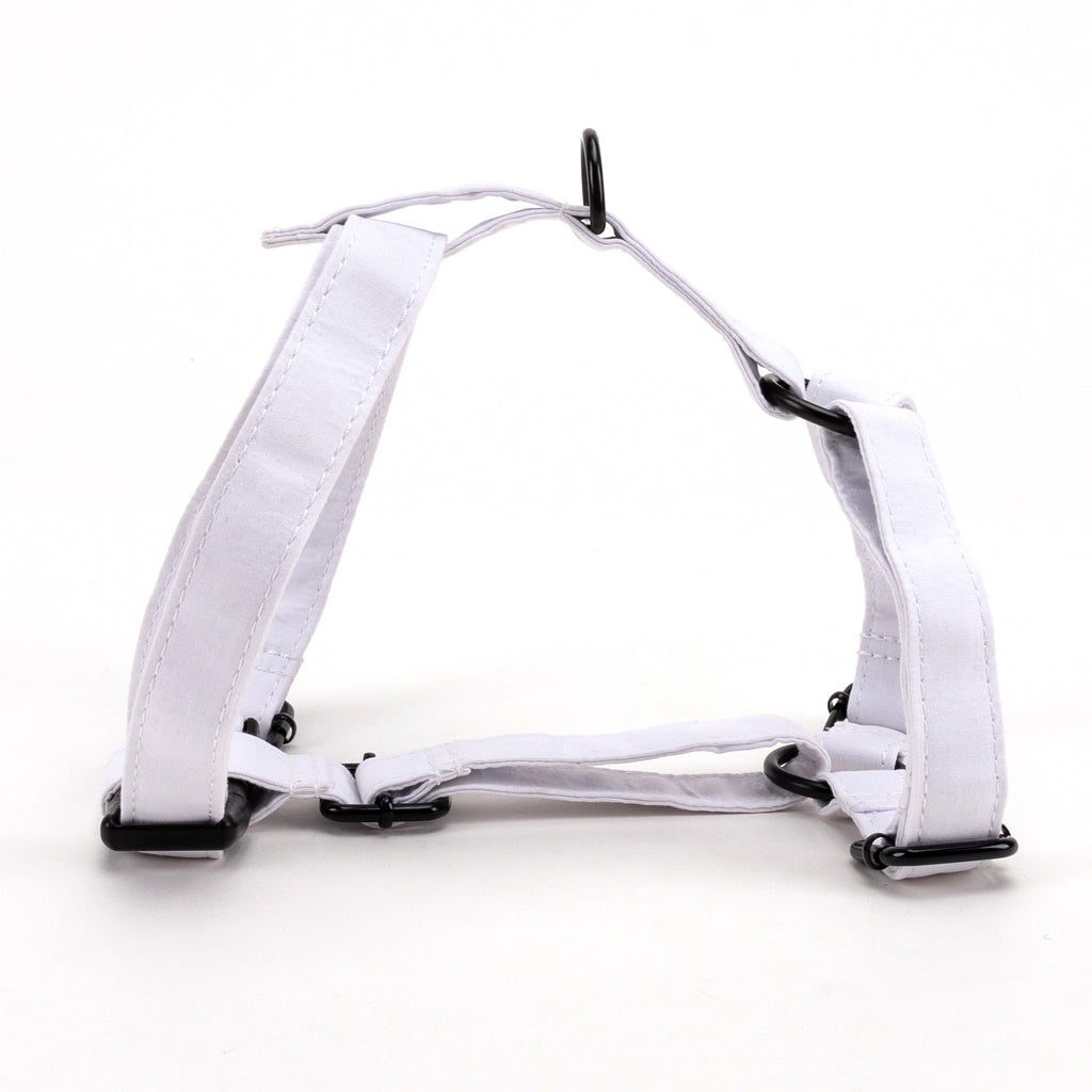 100% Cotton Adjustable No Pull Dog Harness White MAIN