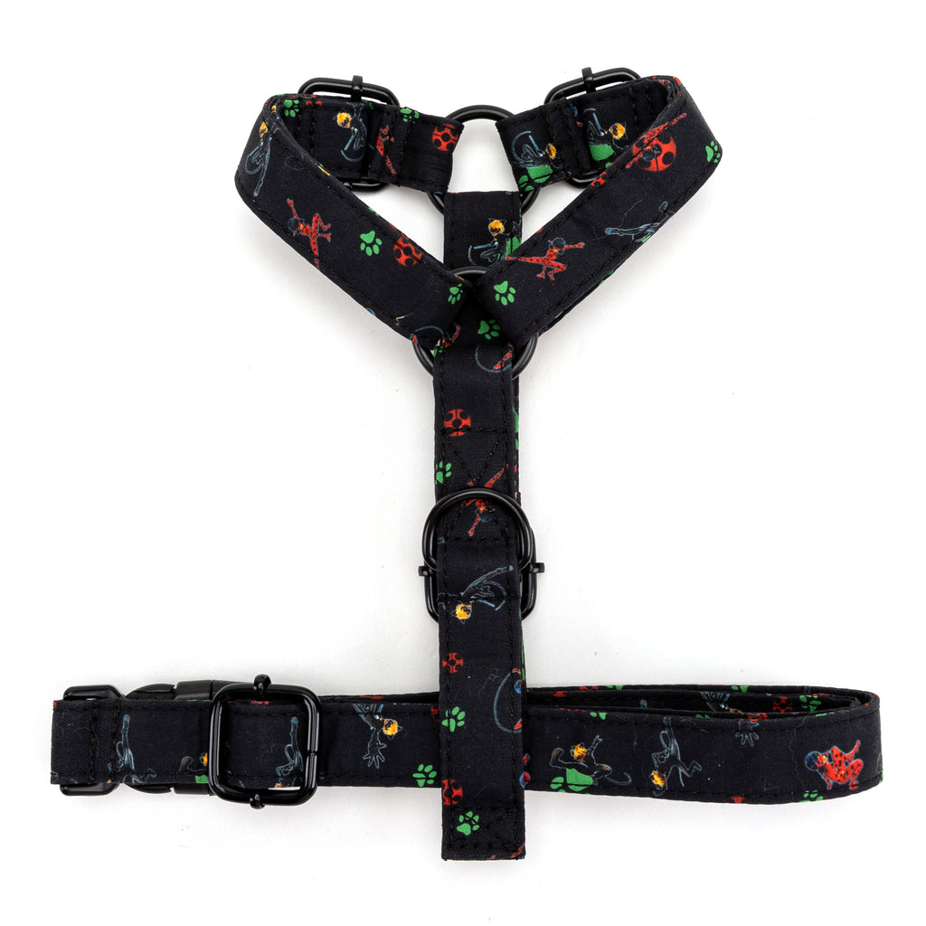 100% Cotton Adjustable No Pull Dog Harness Miraculous Ladybug and Cat Noir BOTTOM