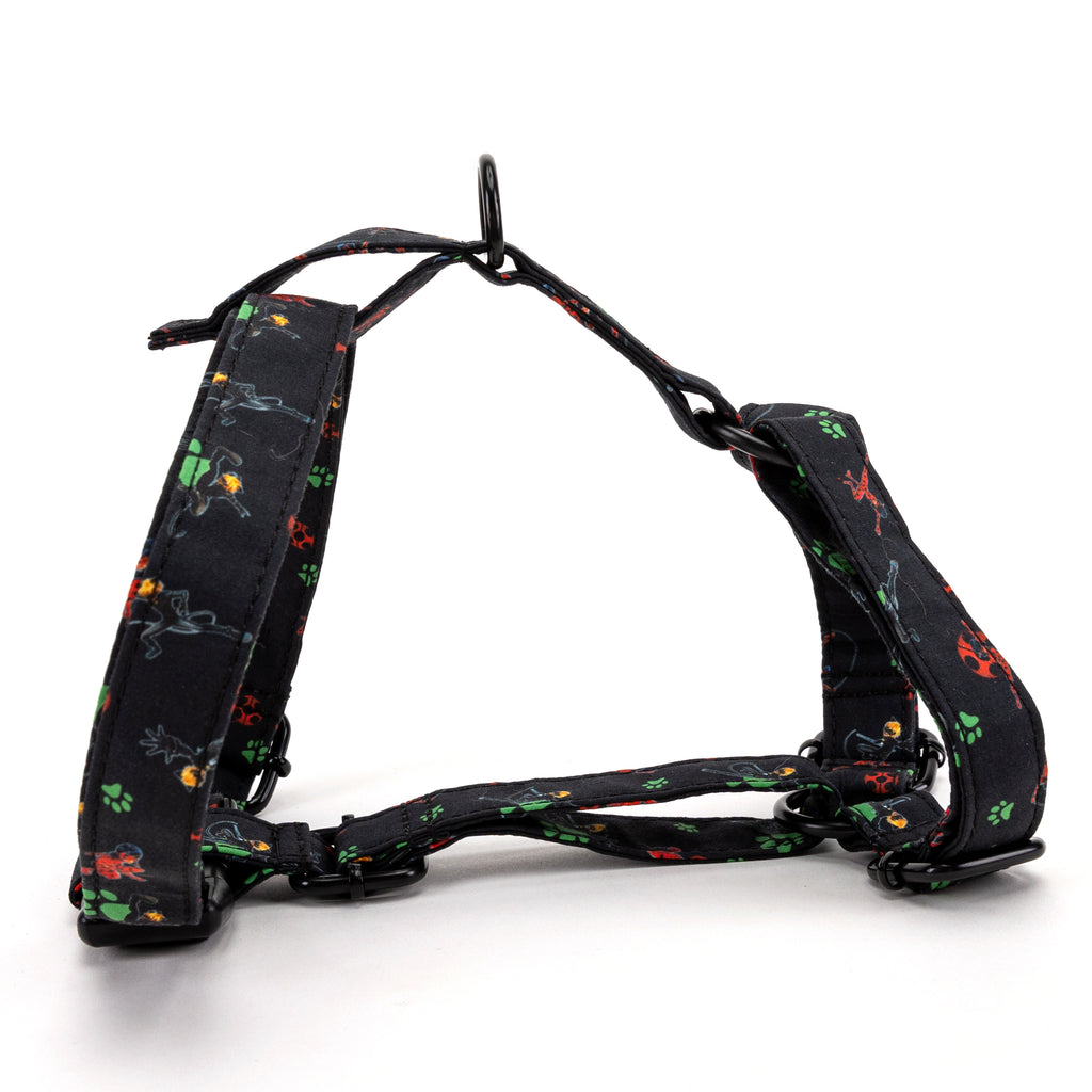100% Cotton Adjustable No Pull Dog Harness Miraculous Ladybug and Cat Noir MAIN