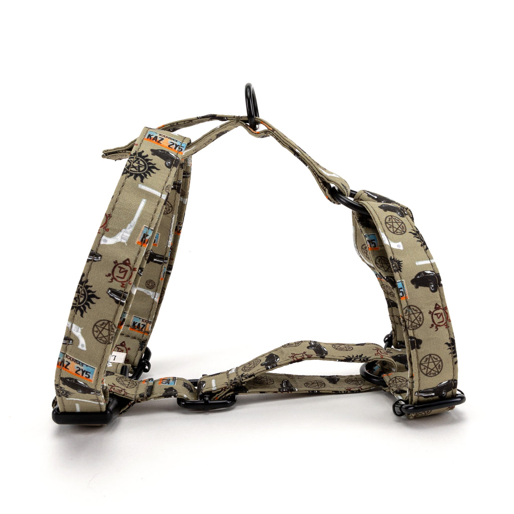 100% Cotton Adjustable No Pull Dog Harness Supernatural MAIN