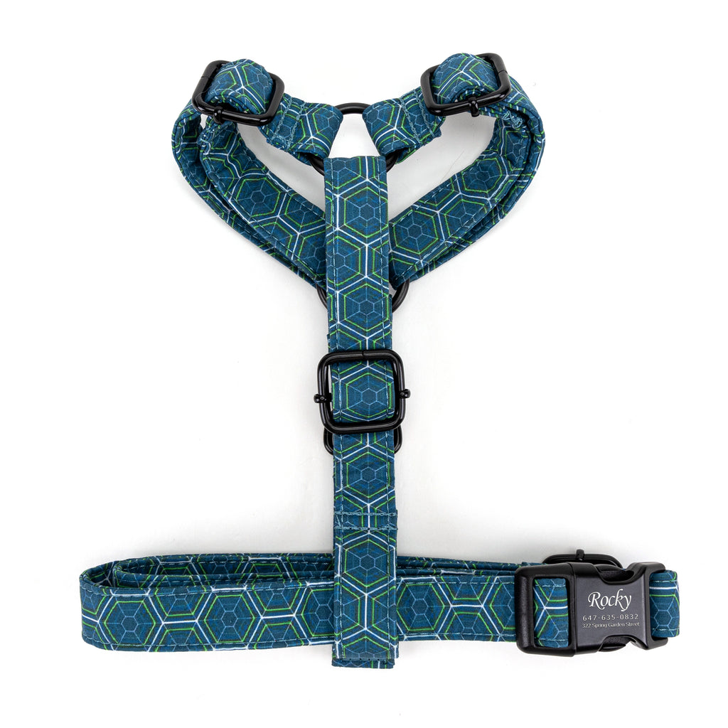 100% Cotton Adjustable No Pull Dog Harness Honeycomb TOP