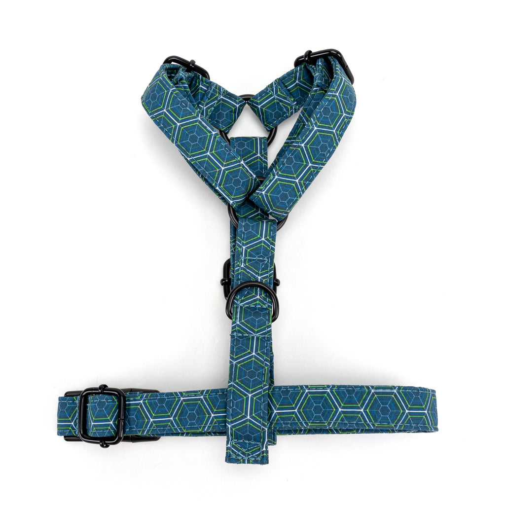 100% Cotton Adjustable No Pull Dog Harness Honeycomb BOTTOM