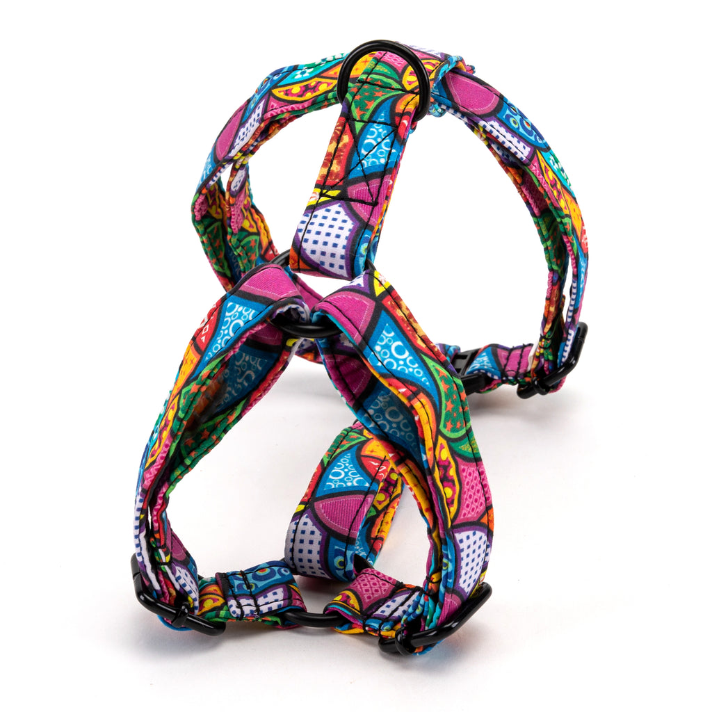 100% Cotton Adjustable No Pull Dog Harness Dream Fantasy BACK