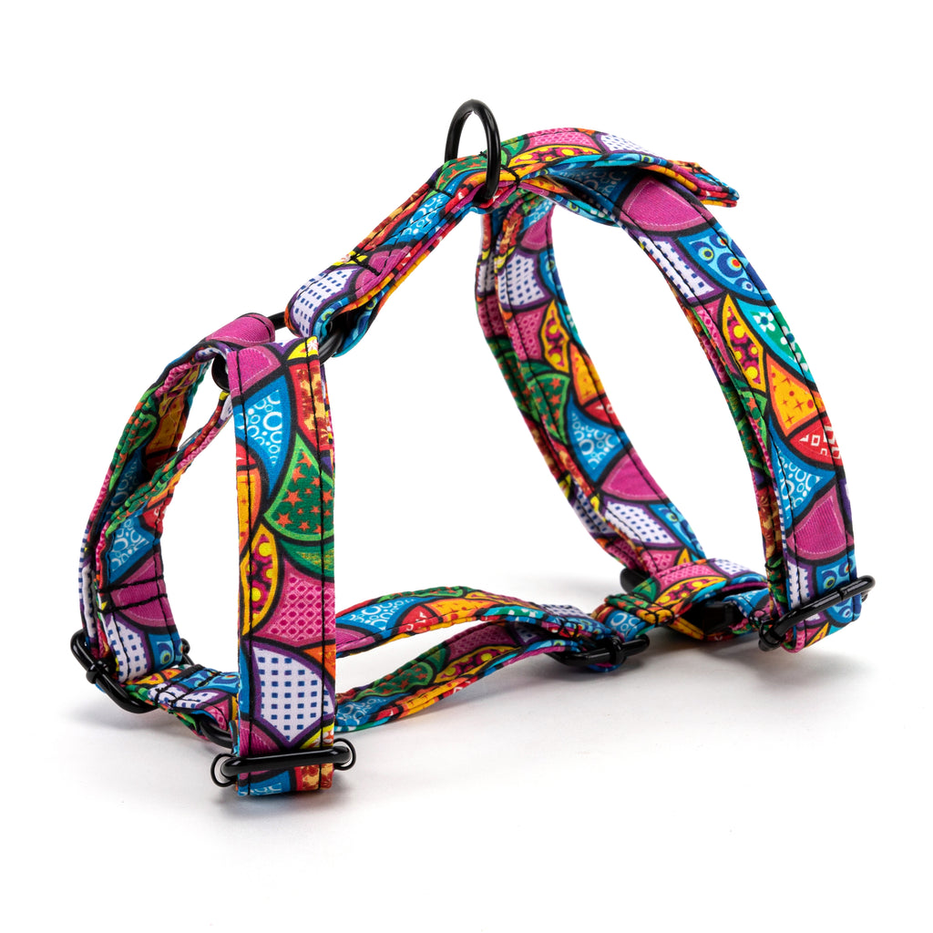 100% Cotton Adjustable No Pull Dog Harness Dream Fantasy SIDE