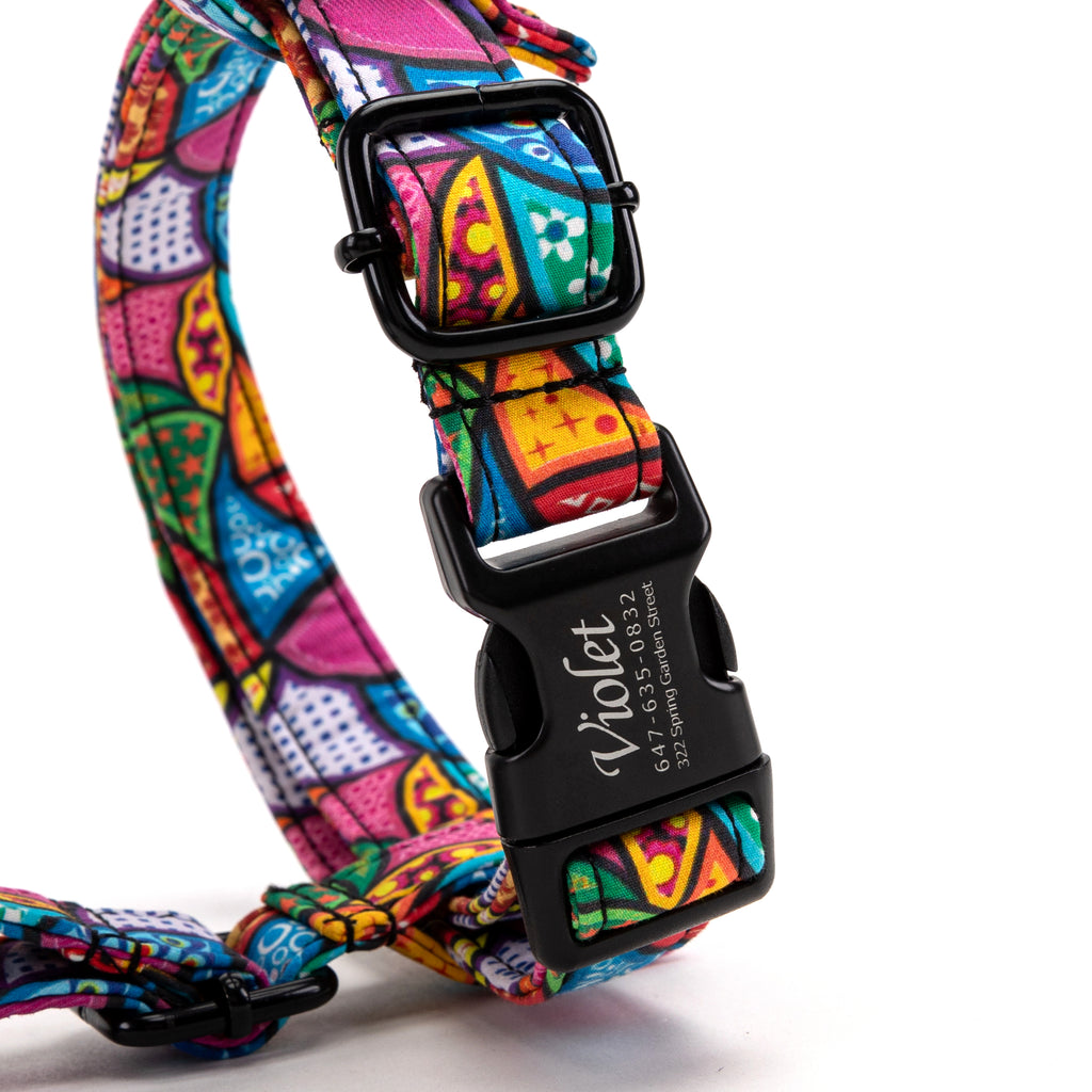 100% Cotton Adjustable No Pull Dog Harness Dream Fantasy BUCKLE