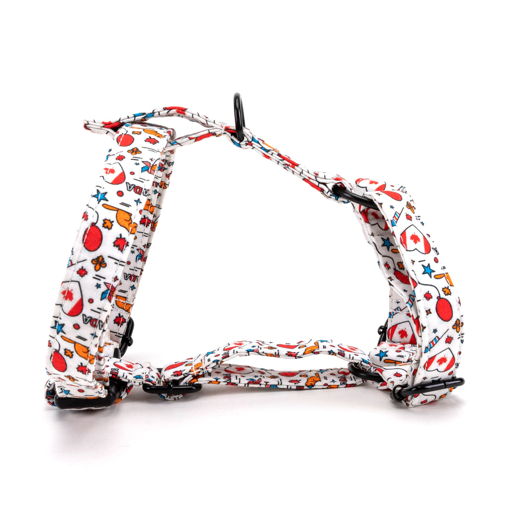 100% Cotton Adjustable No Pull Dog Harness Love Canada MAIN