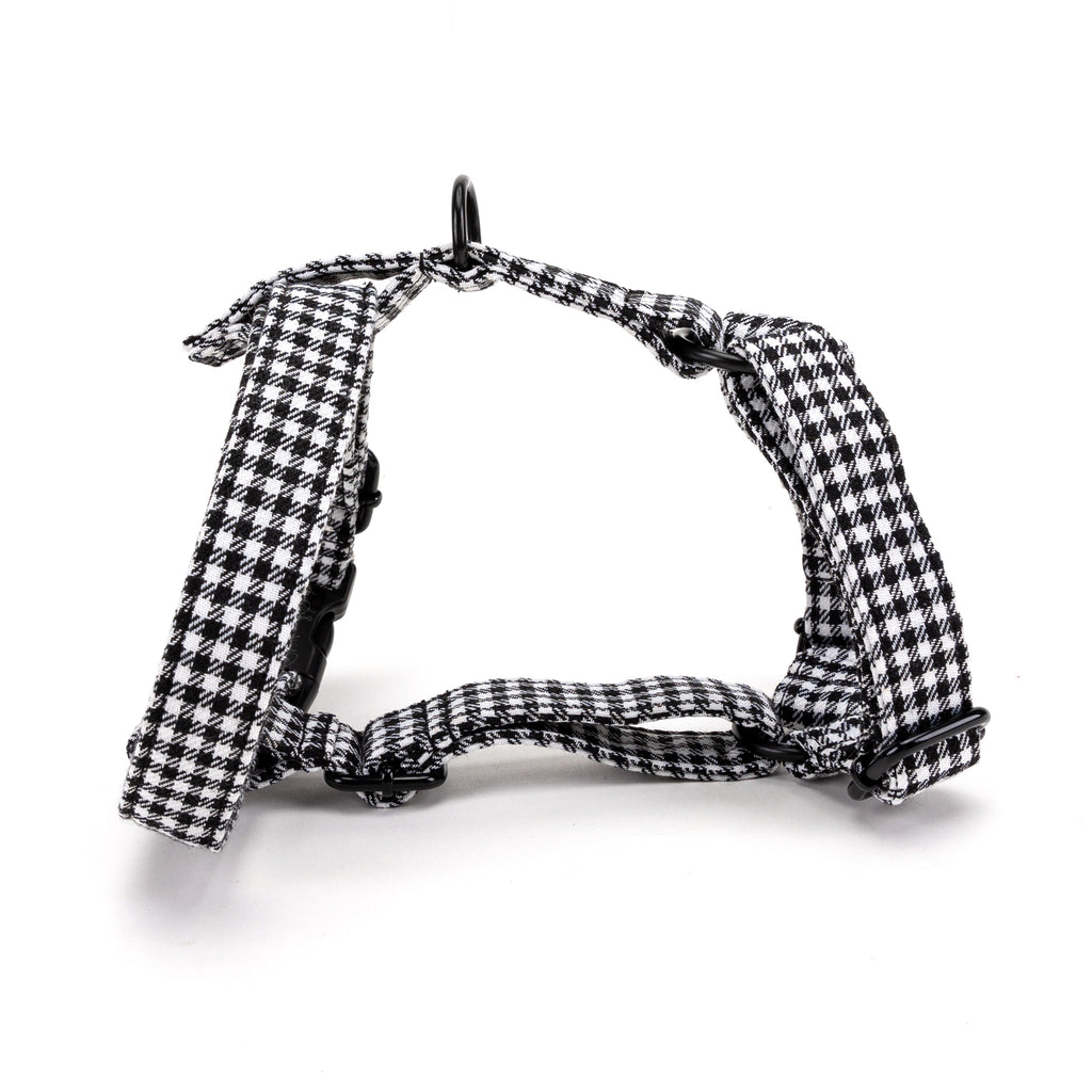 100% Cotton Adjustable No Pull Dog Harness Shepherd Black & White MAIN