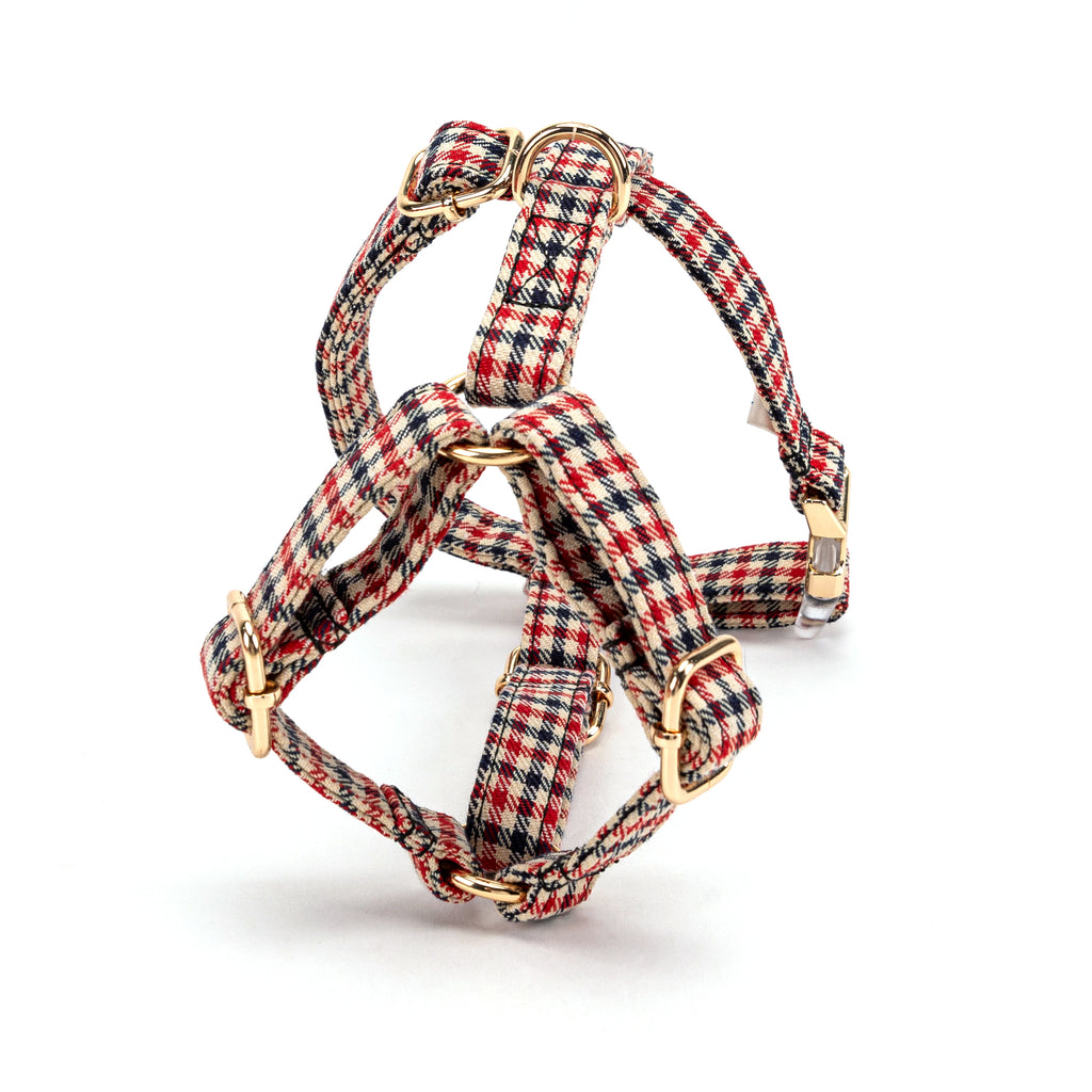 100% Cotton Adjustable No Pull Dog Harness Shepherd Two Tone back