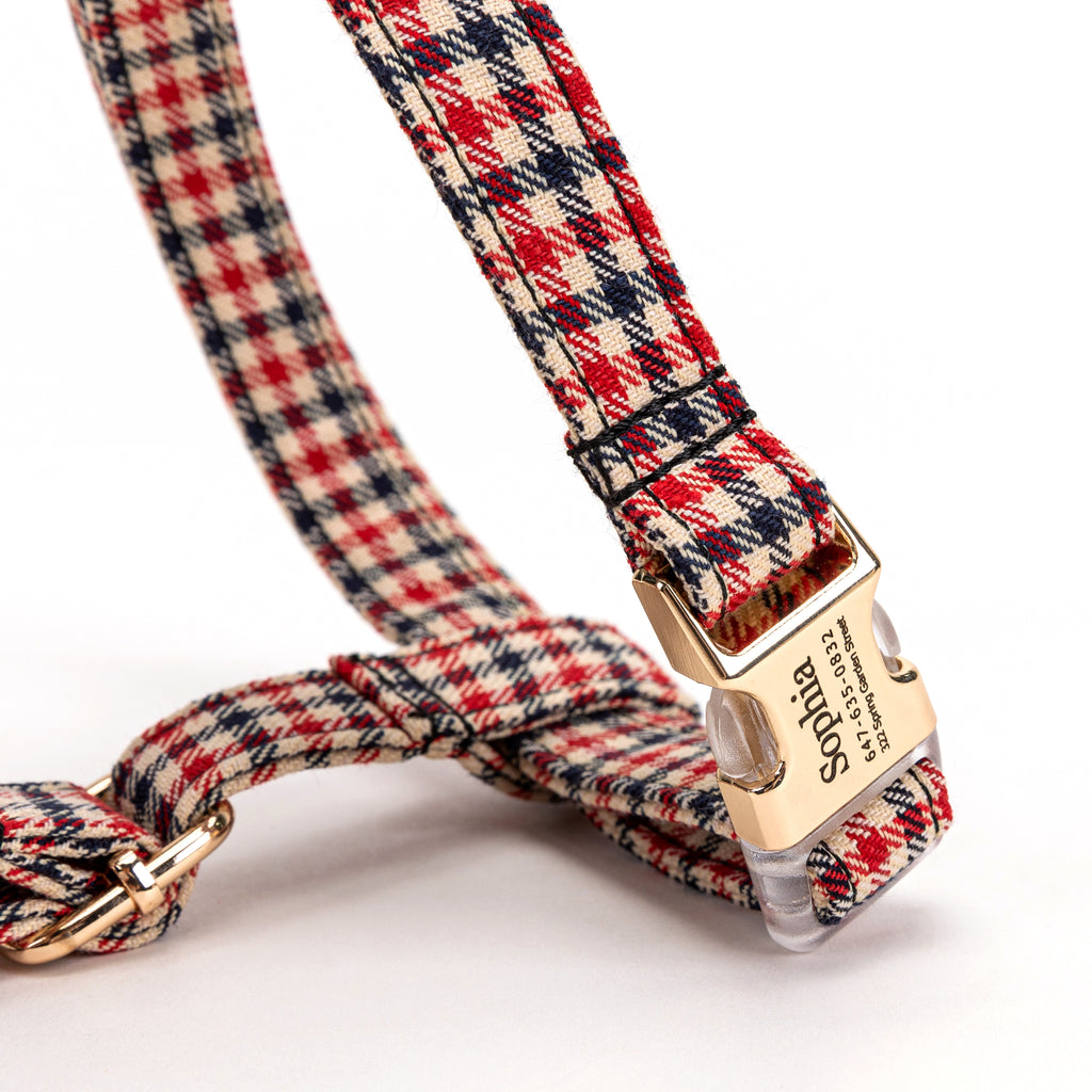 100% Cotton Adjustable No Pull Dog Harness Shepherd Two Tone detail