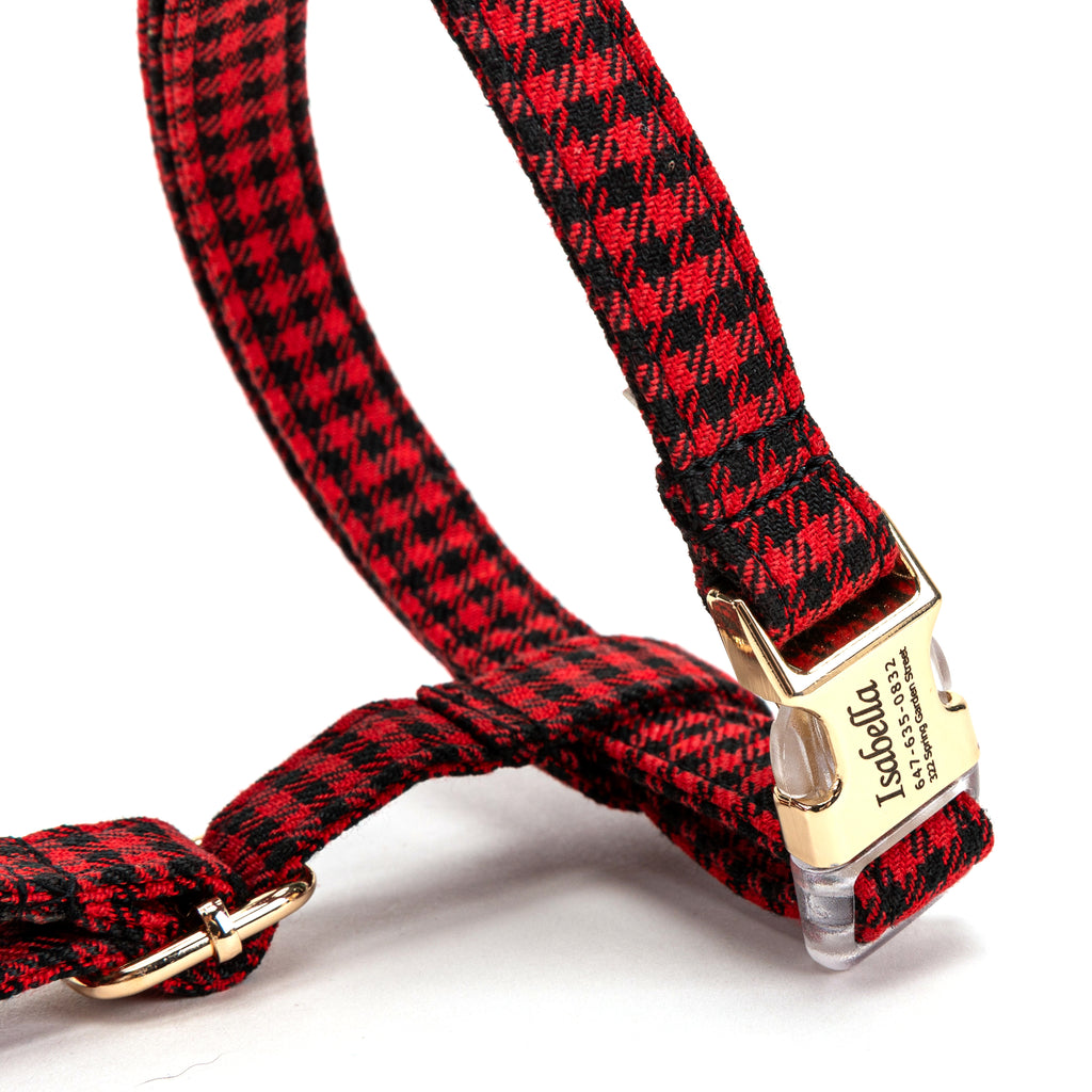 100% Cotton Adjustable No Pull Dog Harness   Shepherd Red detail
