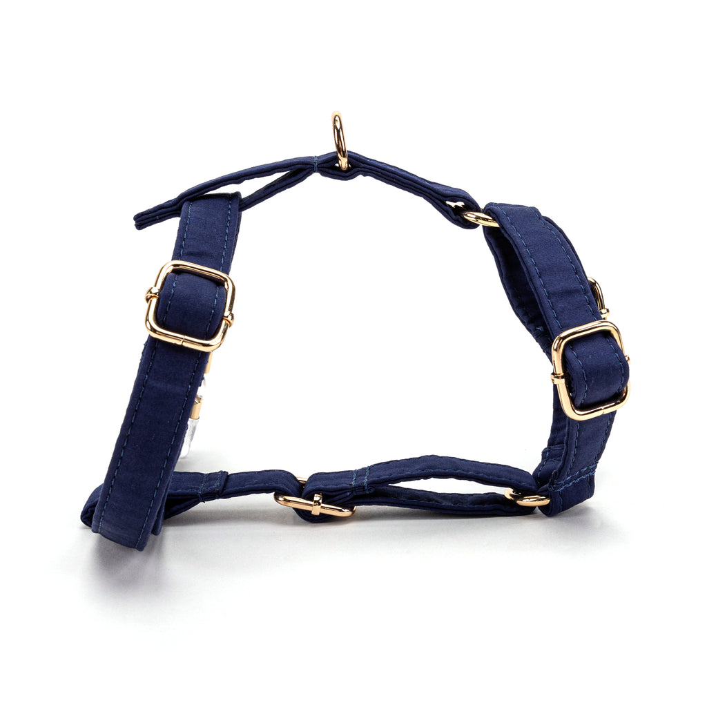 100% Cotton Adjustable No Pull Dog Harness  Royal Blue main