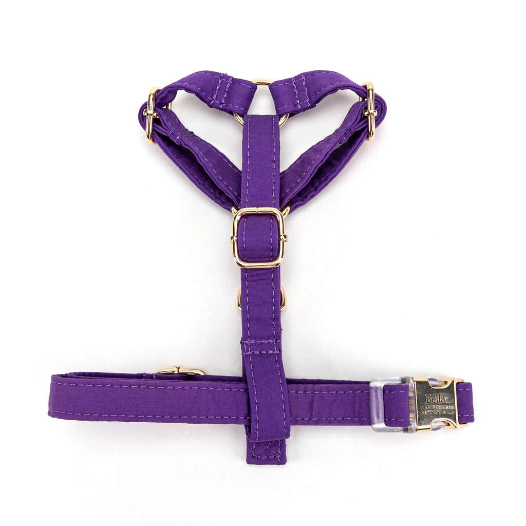 100% Cotton Adjustable No Pull Dog Harness  Purple Tornado top