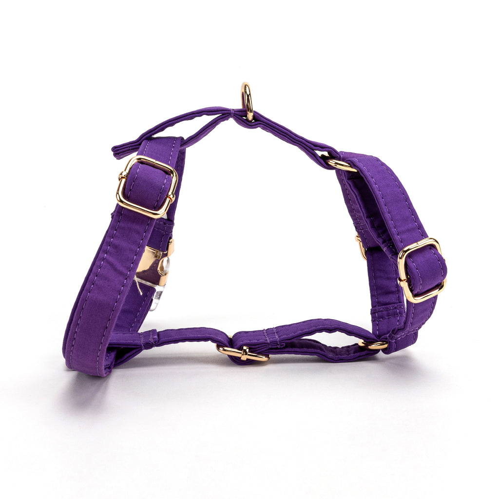100% Cotton Adjustable No Pull Dog Harness  Purple Tornado main