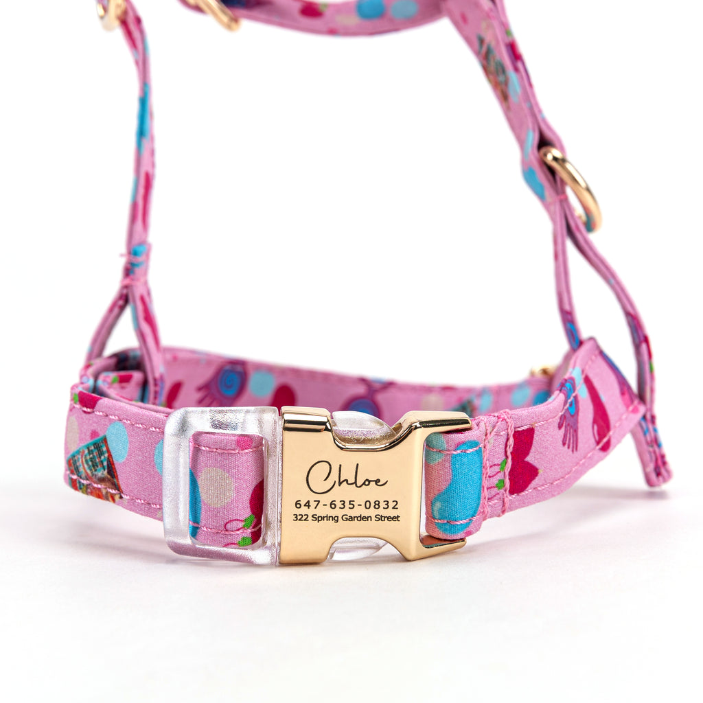 100% Cotton Adjustable No Pull Dog Harness   Luna Lovegood front