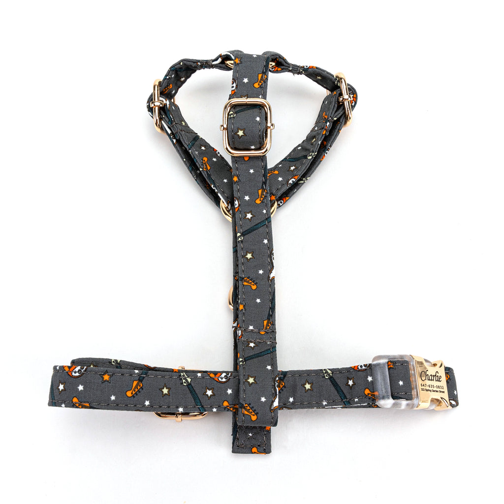 100% Cotton Adjustable No Pull Dog Harness  Guitar top