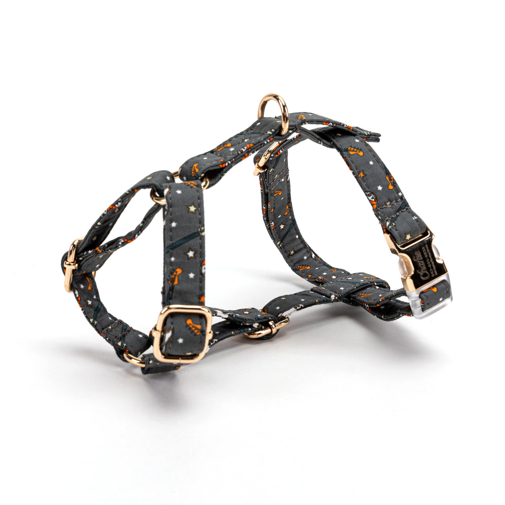 100% Cotton Adjustable No Pull Dog Harness  Guitar side