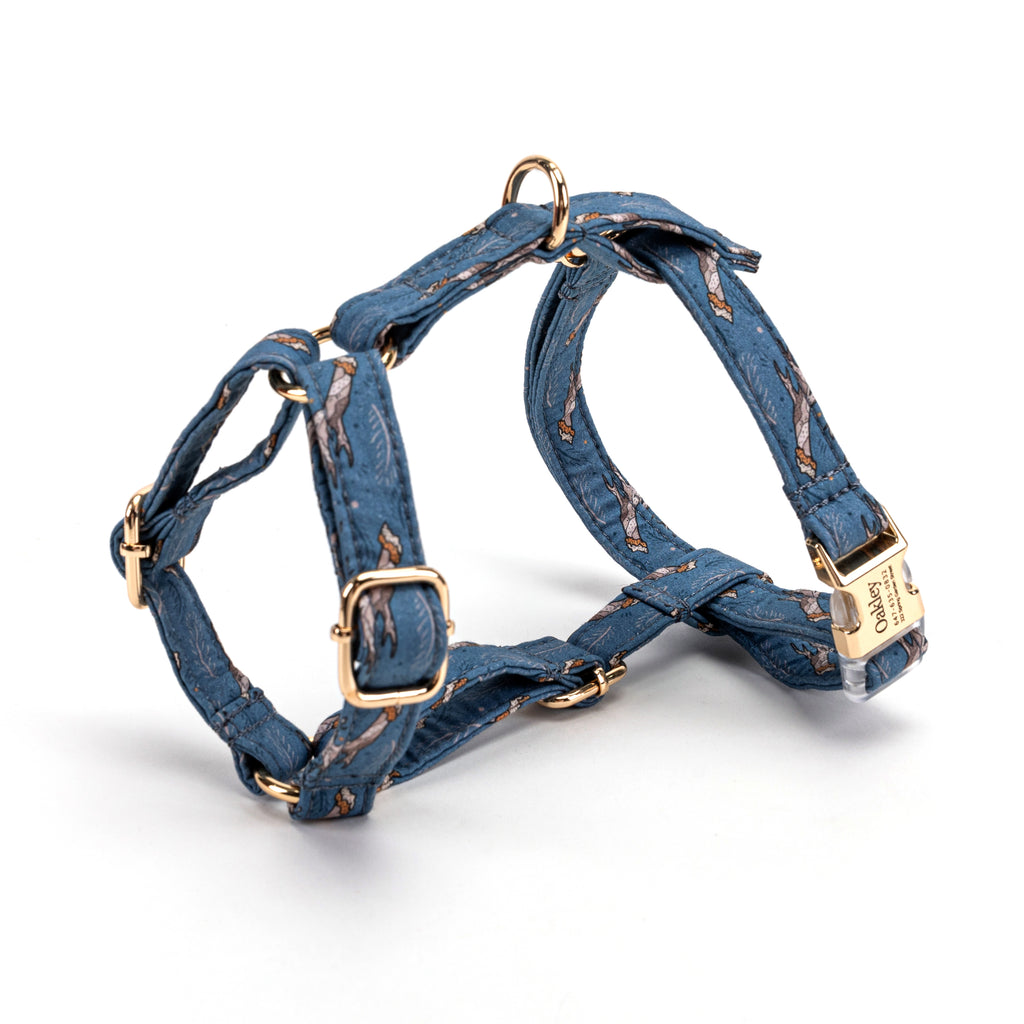 100% Cotton Adjustable No Pull Dog Harness Lumber Jack SIDE