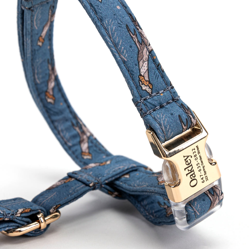 100% Cotton Adjustable No Pull Dog Harness Lumber Jack BUCKLE