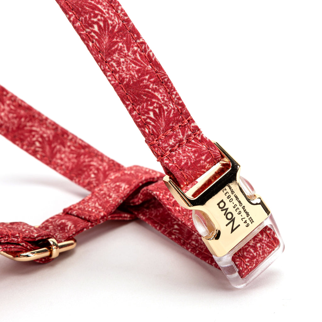 100% Cotton Adjustable No Pull Dog Harness Larkspur BUCKLE