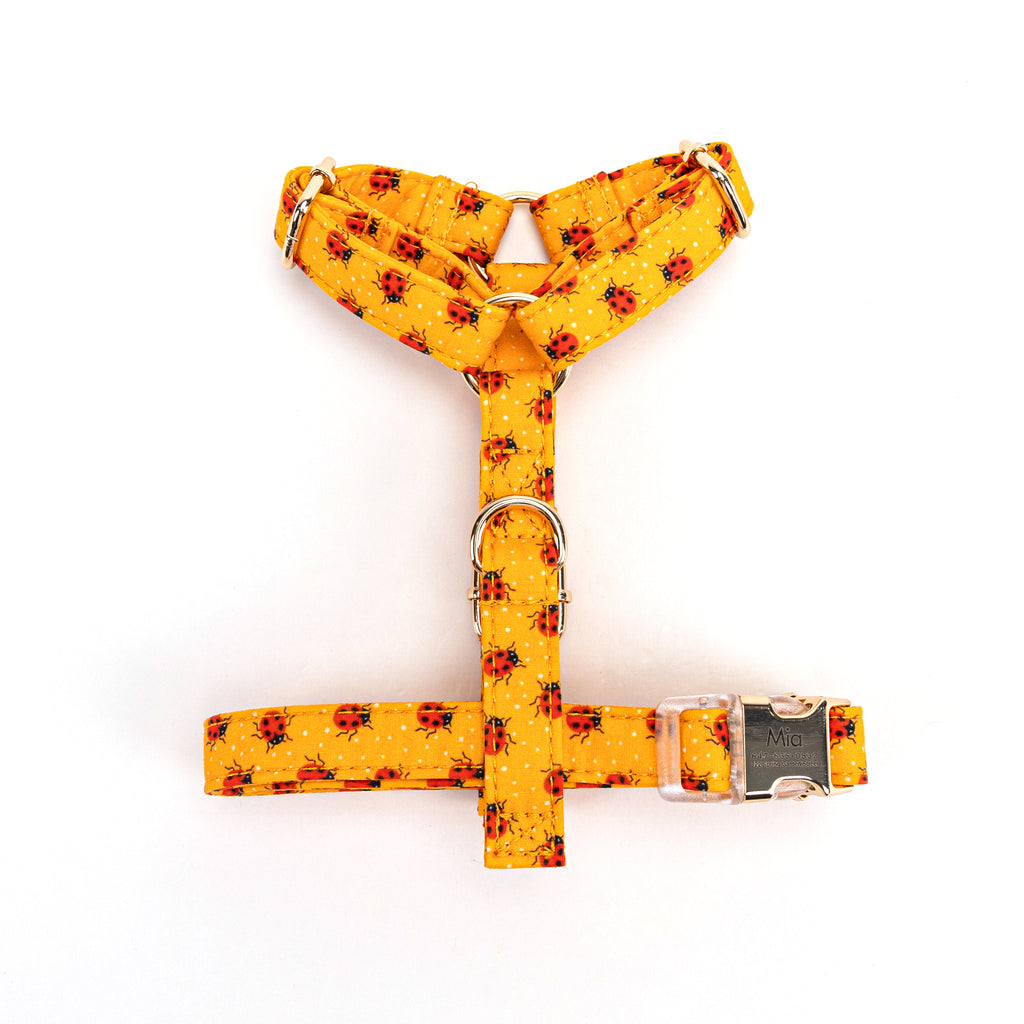 100% Cotton Adjustable No Pull Dog Harness Ladybug TOP