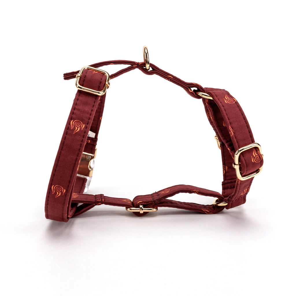 100% Cotton Adjustable No Pull Dog Harness Avatar Fire Nation MAIN