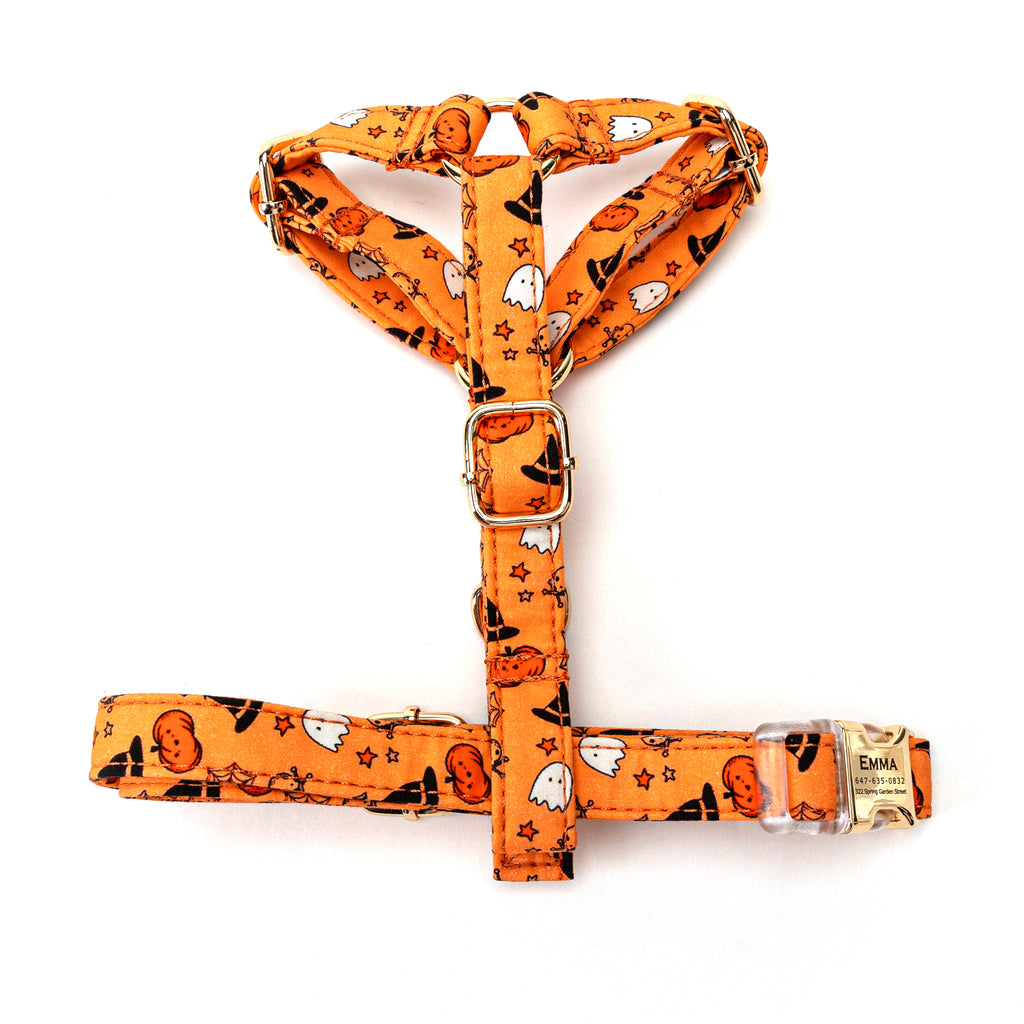 100% Cotton Adjustable No Pull Dog Harness Magic Halloween TOP