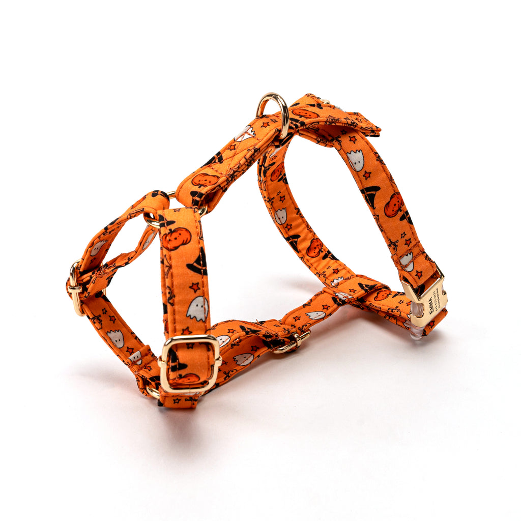 100% Cotton Adjustable No Pull Dog Harness Magic Halloween SIDE