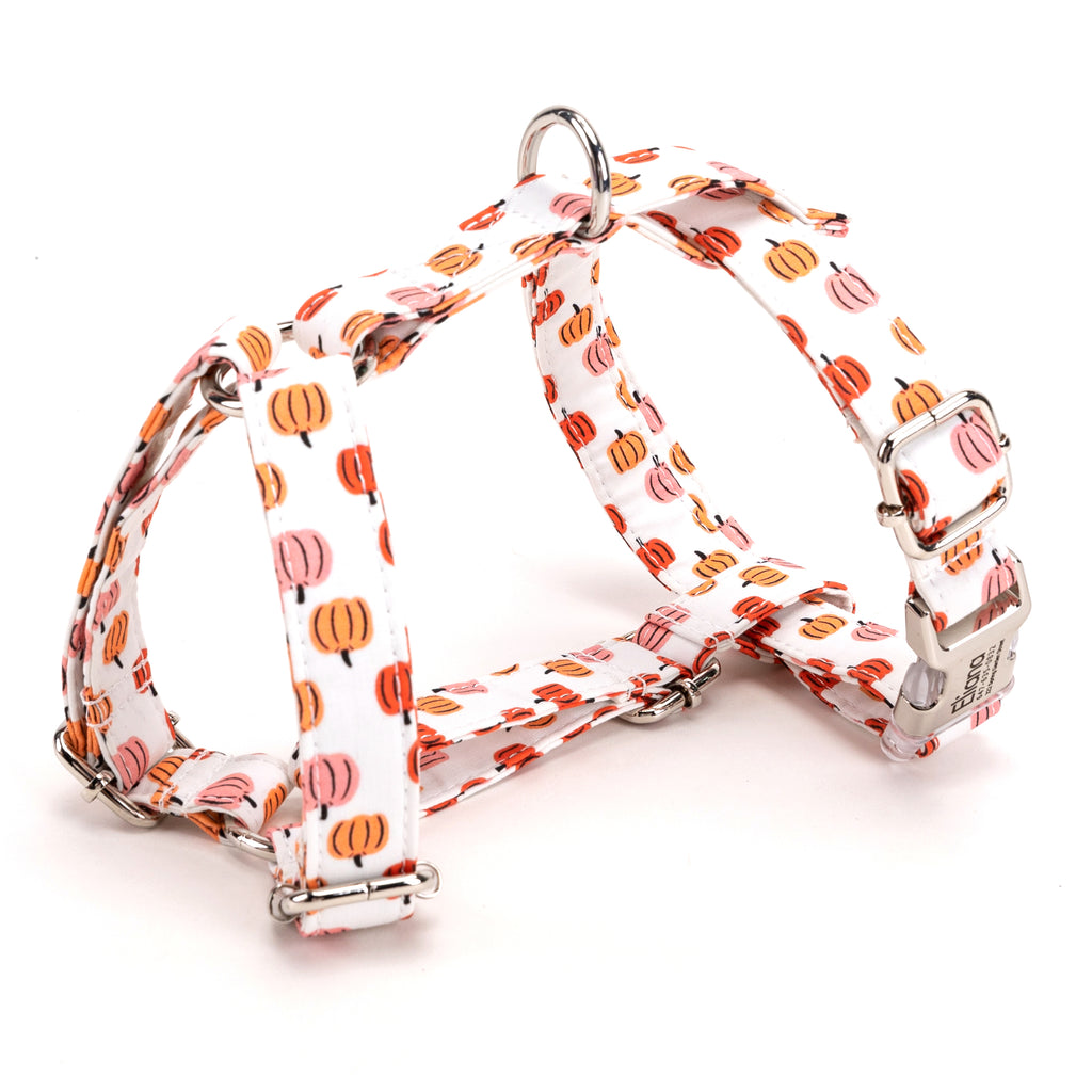 100% Cotton Adjustable No Pull Dog Harness   Love Halloween side