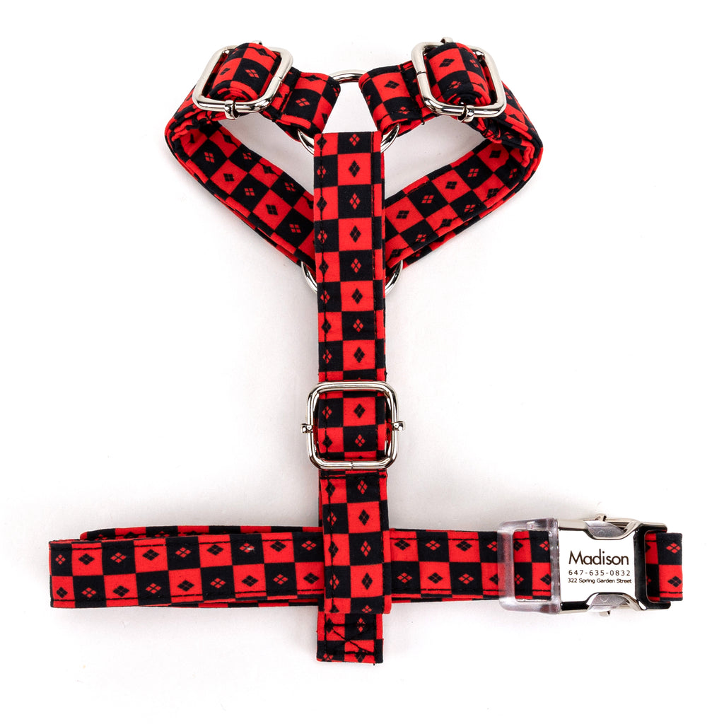 100% Cotton Adjustable No Pull Dog Harness  Harley Quinn top