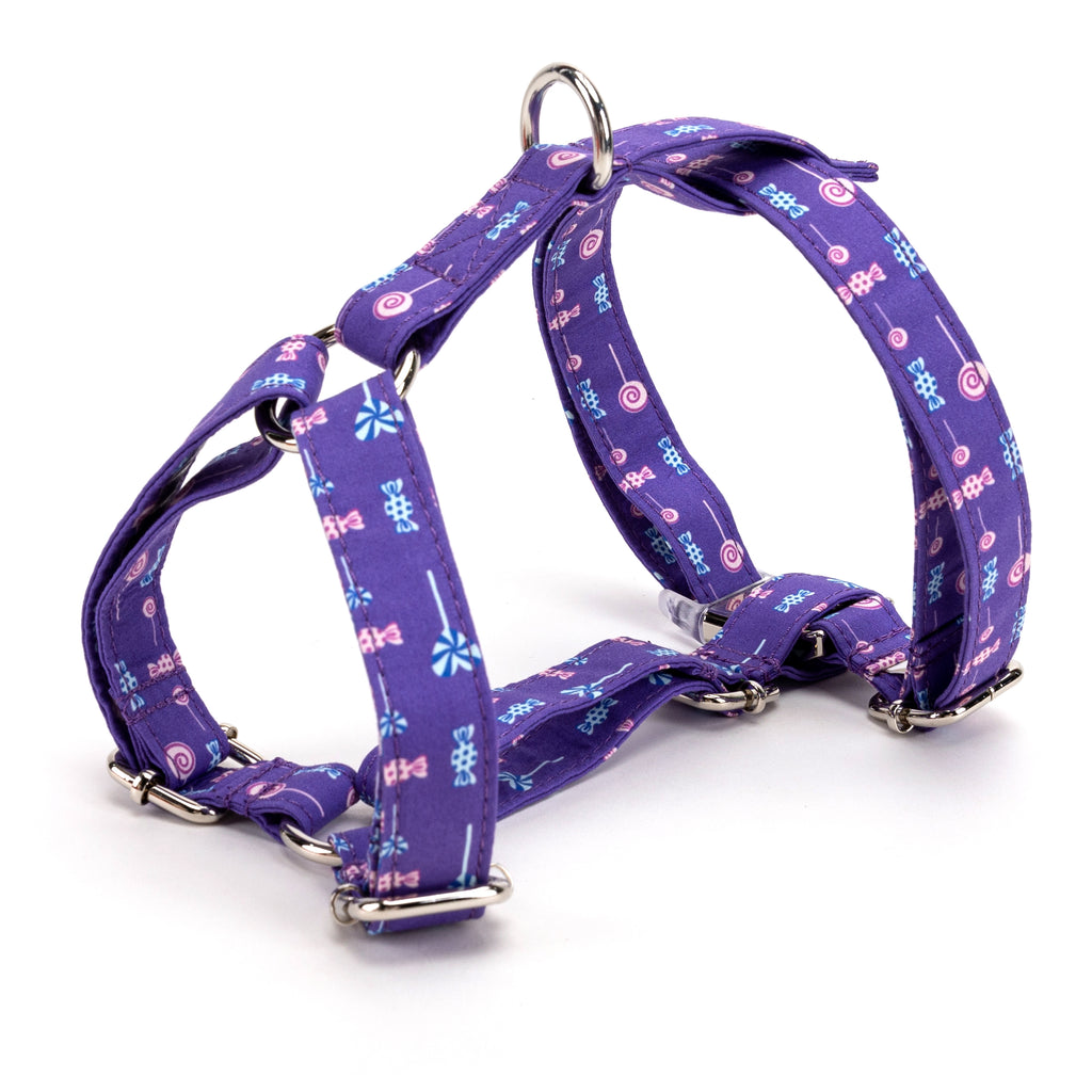 100% Cotton Adjustable No Pull Dog Harness  Lollipop side